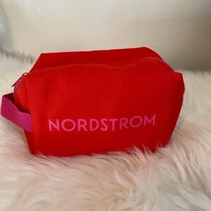 Nordstrom Bright Red Makeup Pouch